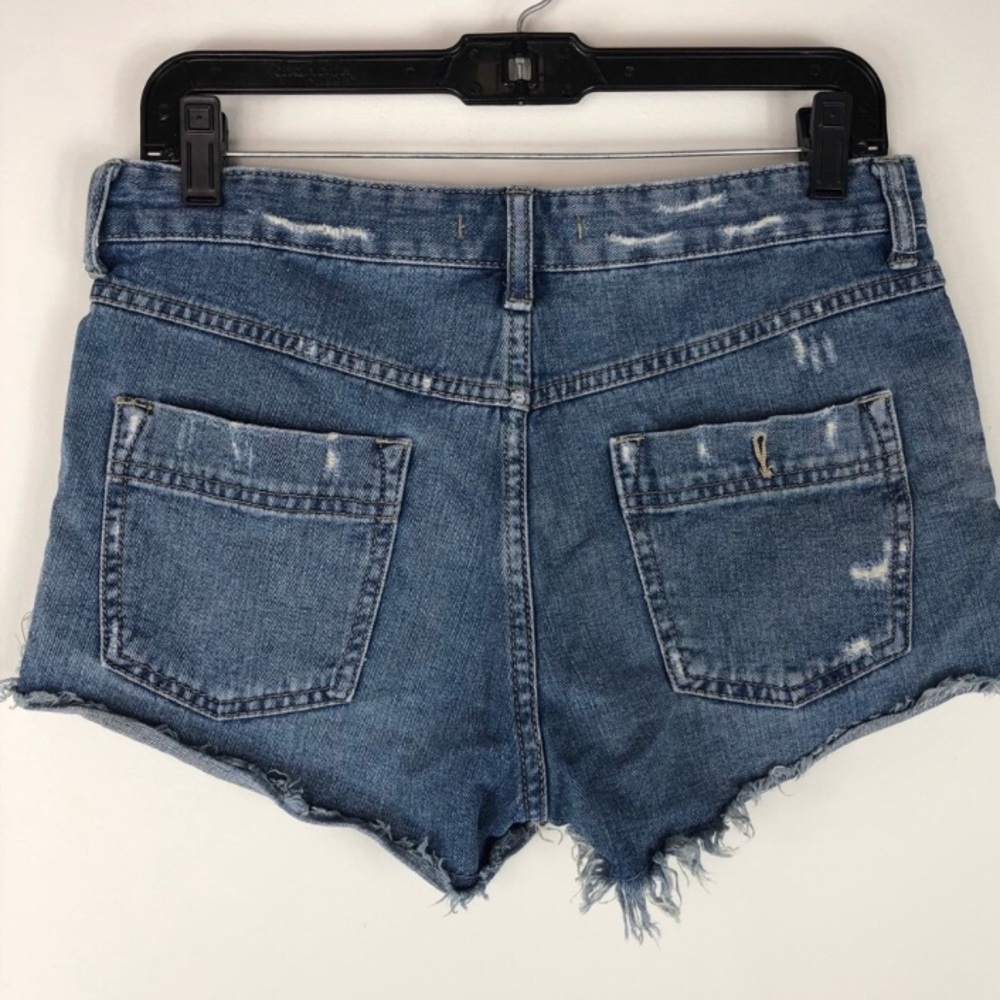 Feee People Distressed Denim Shorts - Picture 5 of 8